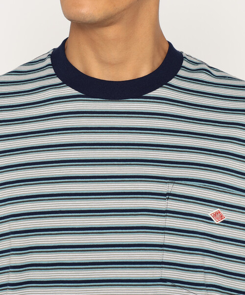 DANTON(ダントン)の「Men's Big Silhouette Pocket T-shirt Stripe(Tシャツ/カットソー・メンズ・ブルー系その他/ベージュ系その他/レッド系その他/ブラック系その他/ブルー系その他5/ホワイト系その他5/イエロー系その他・M/L)」の12枚目の写真
