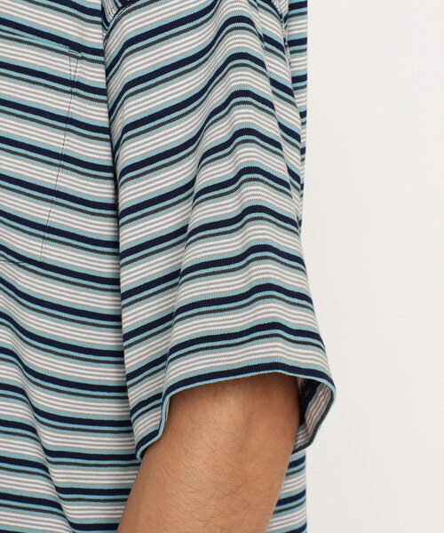 DANTON(ダントン)の「Men's Big Silhouette Pocket T-shirt Stripe(Tシャツ/カットソー・メンズ・ブルー系その他/ベージュ系その他/レッド系その他/ブラック系その他/ブルー系その他5/ホワイト系その他5/イエロー系その他・M/L)」の13枚目の写真