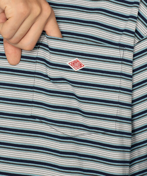 DANTON(ダントン)の「Men's Big Silhouette Pocket T-shirt Stripe(Tシャツ/カットソー・メンズ・ブルー系その他/ベージュ系その他/レッド系その他/ブラック系その他/ブルー系その他5/ホワイト系その他5/イエロー系その他・M/L)」の15枚目の写真