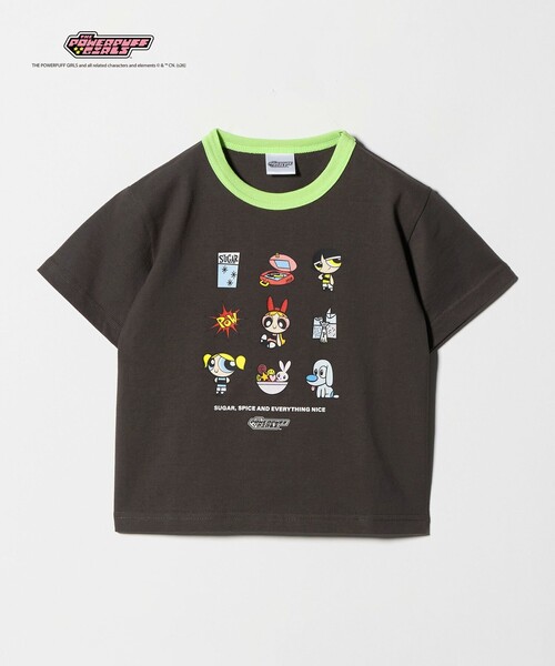 green label relaxing(グリーンレーベルリラクシング)の「【別注】<The Powerpuff Girls> リンガー Tシャツ / キッズ 100cmー130cm(Tシャツ/カットソー・キッズ・ダークグレー/ライトピンク/ライトブルー・100cm/110cm/130cm/120cm)」の2枚目の写真