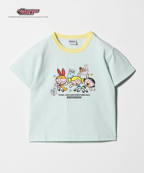 green label relaxing(グリーンレーベルリラクシング)の「【別注】<The Powerpuff Girls> リンガー Tシャツ / キッズ 100cmー130cm(Tシャツ/カットソー・キッズ・ダークグレー/ライトピンク/ライトブルー・100cm/110cm/130cm/120cm)」の3枚目の写真