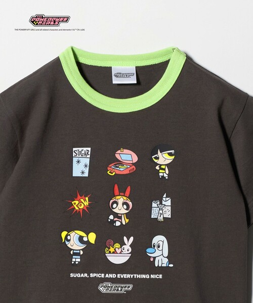 green label relaxing(グリーンレーベルリラクシング)の「【別注】<The Powerpuff Girls> リンガー Tシャツ / キッズ 100cmー130cm(Tシャツ/カットソー・キッズ・ダークグレー/ライトピンク/ライトブルー・100cm/110cm/130cm/120cm)」の5枚目の写真
