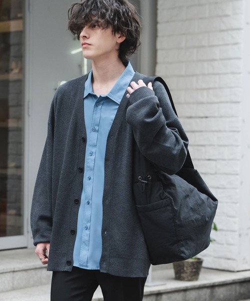 Rocky Monroe(ロッキーモンロー)の「ナイロンギャザーショルダーバッグ/斜め掛け/肩掛け(ショルダーバッグ・メンズ・ブラック/カーキ/グレー/チャコール/ネイビー・FREE)」の20枚目の写真