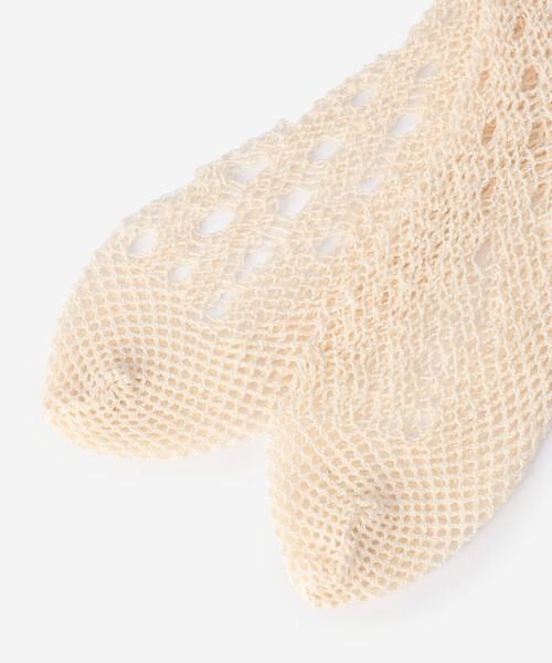 babaco（ババコ）の「babaco | フィッシュネット ソックス WOMEN（ソックス/靴下・レディース・ブラック/アイボリー・1）」の4枚目の写真