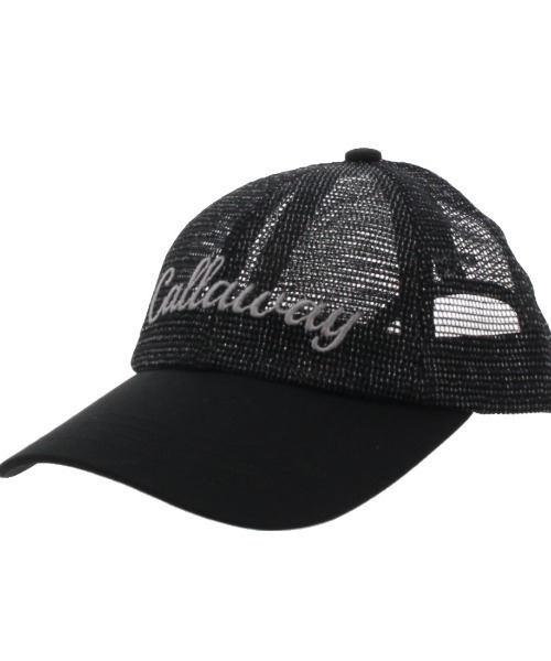 Callaway(キャロウェイ)の「キャロウェイ かざあなラメメッシュキャップ(キャップ・レディース・ブラック/ホワイト・FREE)」の2枚目の写真