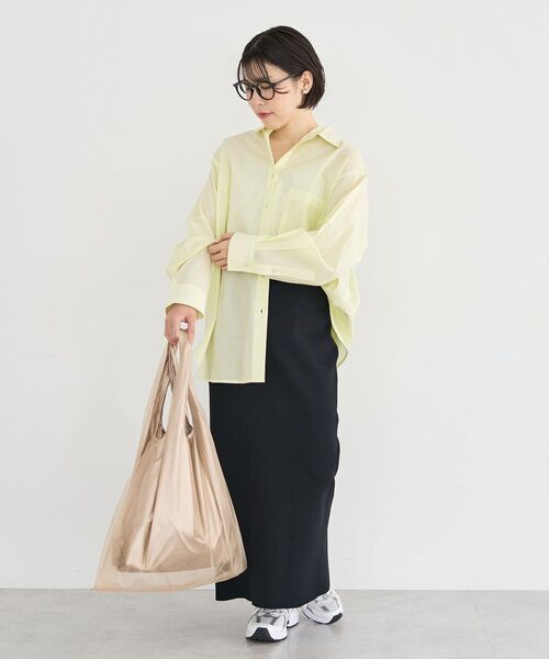 Green　Parks（グリーンパークス）の「UVカットシャツ（シャツ/ブラウス・レディース・ピンク系その他/イエロー系その他2/オフホワイト/サックスブルー・FREE）」の6枚目の写真