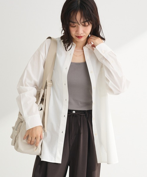 Green　Parks（グリーンパークス）の「UVカットシャツ（シャツ/ブラウス・レディース・ピンク系その他/イエロー系その他2/オフホワイト/サックスブルー・FREE）」の2枚目の写真