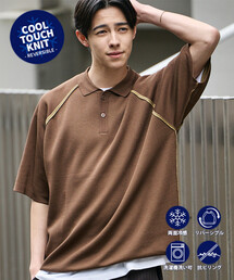 FREAK'S STORE | FREAK’S STORE/フリークスストア COOL TOUCH ダブルフェイス 配色 ポロネック ニットプルオーバー 接触冷感(ポロシャツ)