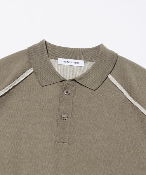 FREAK'S STORE（フリークスストア）の「FREAK’S STORE/フリークスストア COOL TOUCH ダブルフェイス 配色 ポロネック ニットプルオーバー 接触冷感（ポロシャツ・メンズ・ブラック/ベージュ/グリーン/ブラウン・MEDIUM/LARGE）」の6枚目の写真