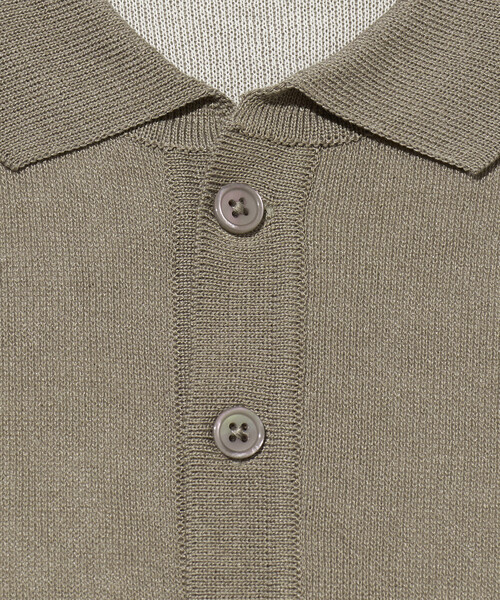 FREAK'S STORE（フリークスストア）の「FREAK’S STORE/フリークスストア COOL TOUCH ダブルフェイス 配色 ポロネック ニットプルオーバー 接触冷感（ポロシャツ・メンズ・ブラック/ベージュ/グリーン/ブラウン・MEDIUM/LARGE）」の5枚目の写真