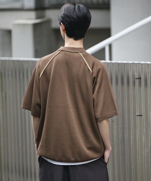 FREAK'S STORE（フリークスストア）の「FREAK’S STORE/フリークスストア COOL TOUCH ダブルフェイス 配色 ポロネック ニットプルオーバー 接触冷感（ポロシャツ・メンズ・ブラック/ベージュ/グリーン/ブラウン・MEDIUM/LARGE）」の20枚目の写真