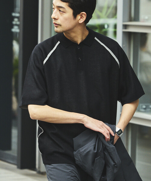 FREAK'S STORE（フリークスストア）の「FREAK’S STORE/フリークスストア COOL TOUCH ダブルフェイス 配色 ポロネック ニットプルオーバー 接触冷感（ポロシャツ・メンズ・ブラック/ベージュ/グリーン/ブラウン・MEDIUM/LARGE）」の18枚目の写真