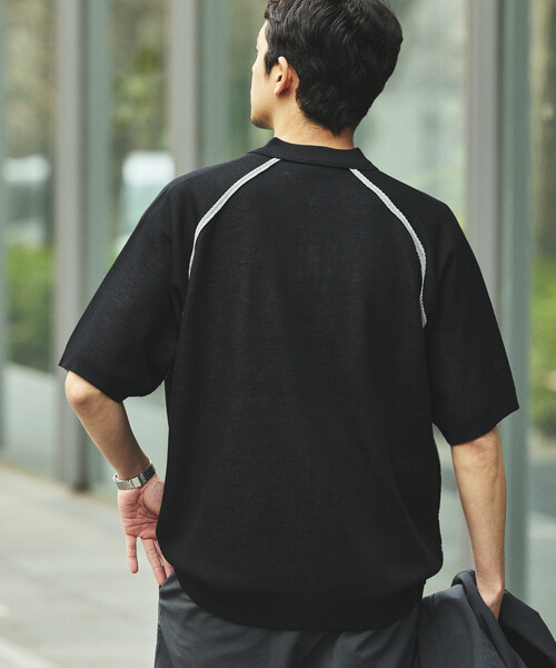 FREAK'S STORE（フリークスストア）の「FREAK’S STORE/フリークスストア COOL TOUCH ダブルフェイス 配色 ポロネック ニットプルオーバー 接触冷感（ポロシャツ・メンズ・ブラック/ベージュ/グリーン/ブラウン・MEDIUM/LARGE）」の16枚目の写真