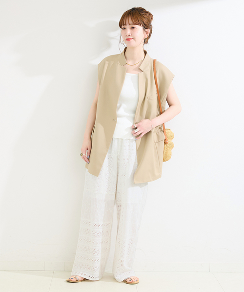B.C STOCK(ベーセーストック)の「手洗い可 / レースパッチワークパンツ(その他パンツ・レディース・ブラック/ホワイト・FREE)」の13枚目の写真
