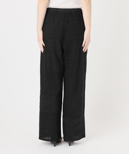 B.C STOCK(ベーセーストック)の「手洗い可 / レースパッチワークパンツ(その他パンツ・レディース・ブラック/ホワイト・FREE)」の5枚目の写真