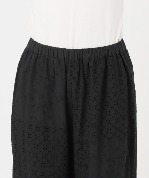B.C STOCK(ベーセーストック)の「手洗い可 / レースパッチワークパンツ(その他パンツ・レディース・ブラック/ホワイト・FREE)」の3枚目の写真