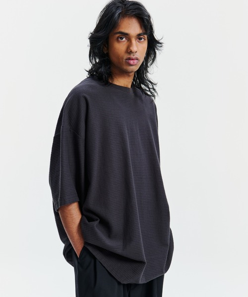 COOTIE PRODUCTIONS(クーティープロダクションズ)の「Bumpy Border Jersey S/S Tee(Tシャツ/カットソー・メンズ・ブルー系その他/ブラック系その他・LARGE/MEDIUM/SMALL)」の4枚目の写真