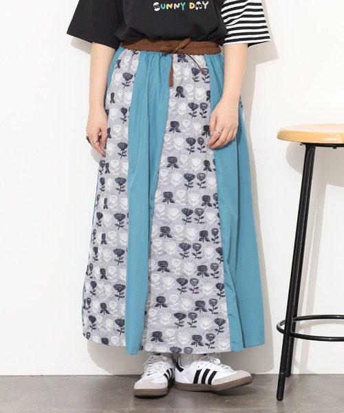 Emago(イマゴ)の「EMAGO 2色北欧花刺繍スカート(スカート・レディース・ネイビー/グレー・FREE)」の8枚目の写真