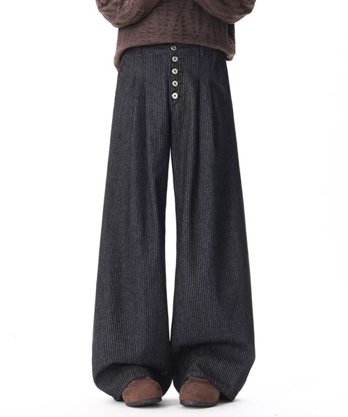 link lot（リンクロット）の「ボタンフライストライプタックデニムパンツ（デニムパンツ・メンズ・ブラック・L/M）」の9枚目の写真