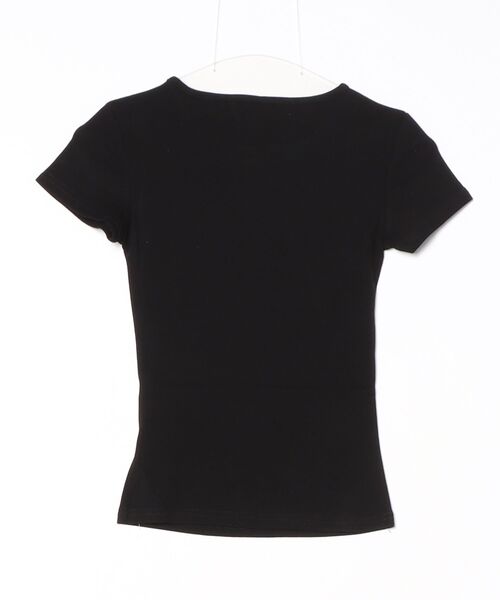.KOM(ドットコム)の「A'GEM/9 × .kom 『.KOM/ドットケーオーエム』ウィングクロスグラフィックコンパクトTシャツ(Tシャツ/カットソー・レディース・ブラック/ホワイト・FREE)」の9枚目の写真