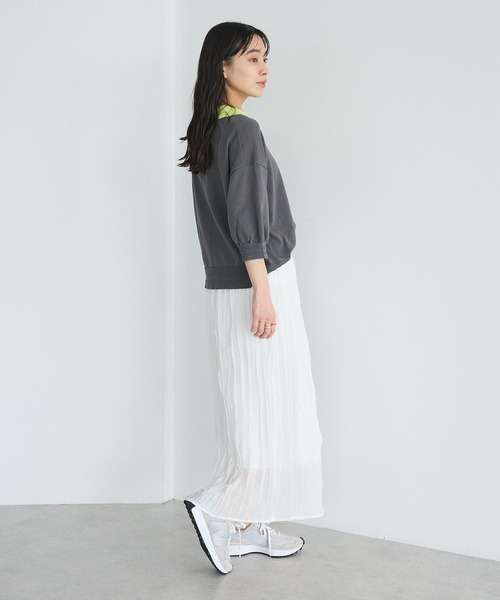 CRAFT STANDARD BOUTIQUE(クラフトスタンダードブティック)の「ポロニットプルオーバー(ニット/セーター・レディース・ブルー/ダークグレー/ピンク/ライトグレー・FREE)」の13枚目の写真