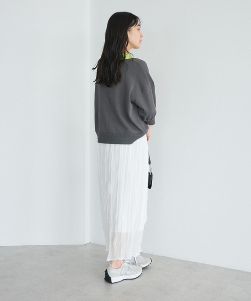 CRAFT STANDARD BOUTIQUE(クラフトスタンダードブティック)の「ポロニットプルオーバー(ニット/セーター・レディース・ブルー/ダークグレー/ピンク/ライトグレー・FREE)」の14枚目の写真
