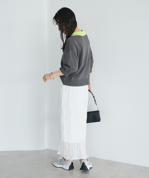 CRAFT STANDARD BOUTIQUE(クラフトスタンダードブティック)の「ポロニットプルオーバー(ニット/セーター・レディース・ブルー/ダークグレー/ピンク/ライトグレー・FREE)」の16枚目の写真