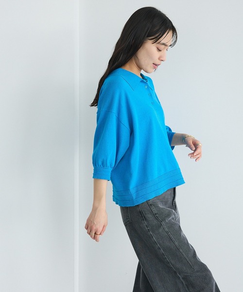 CRAFT STANDARD BOUTIQUE(クラフトスタンダードブティック)の「ポロニットプルオーバー(ニット/セーター・レディース・ブルー/ダークグレー/ピンク/ライトグレー・FREE)」の22枚目の写真