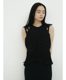 Crochet fringe bustier