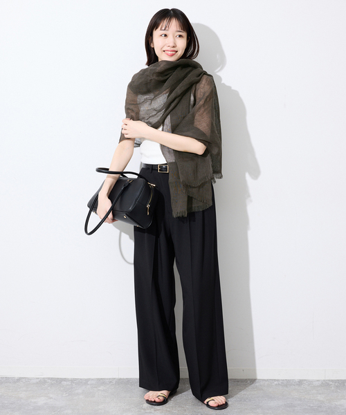 SLOBE IENA（スローブイエナ）の「SLOBE IENA ストール（ストール/ショール・レディース・ベージュ/ピンク/カーキ・FREE）」の11枚目の写真