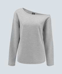 THE DREAMER（ザ・ドリーマー）の「クラウドホームウェアオフショルダートップメランジグレー（Tシャツ/カットソー）」