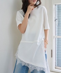 KOBE LETTUCE | アシンメトリーレースドッキングプルオーバー(Tシャツ/カットソー)