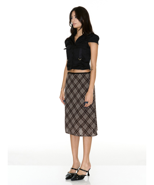 SETSETSET(セットセットセット)の「CHECK MIDI SKIRT(スカート・レディース・その他・FREE)」の2枚目の写真
