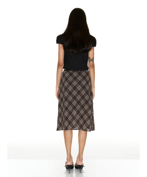 SETSETSET(セットセットセット)の「CHECK MIDI SKIRT(スカート・レディース・その他・FREE)」の3枚目の写真