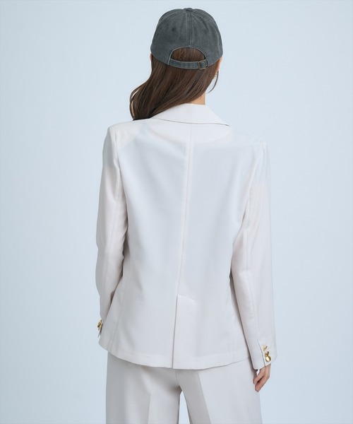 AND COUTURE(アンドクチュール)の「シアーテーラードジャケット(テーラードジャケット・レディース・ネイビー/ベージュ/サックスブルー・MEDIUM/SMALL)」の4枚目の写真