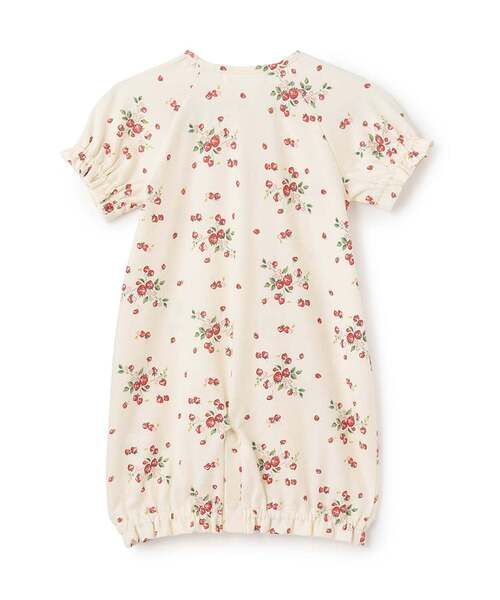 sense of wonder(センスオブワンダー)の「オーガニック野イチゴ半袖2WAYオール【日本製】(ロンパース・キッズ・ホワイト系・50-70cm)」の2枚目の写真