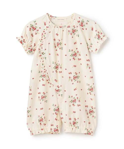 sense of wonder(センスオブワンダー)の「オーガニック野イチゴ半袖2WAYオール【日本製】(ロンパース・キッズ・ホワイト系・50-70cm)」の3枚目の写真