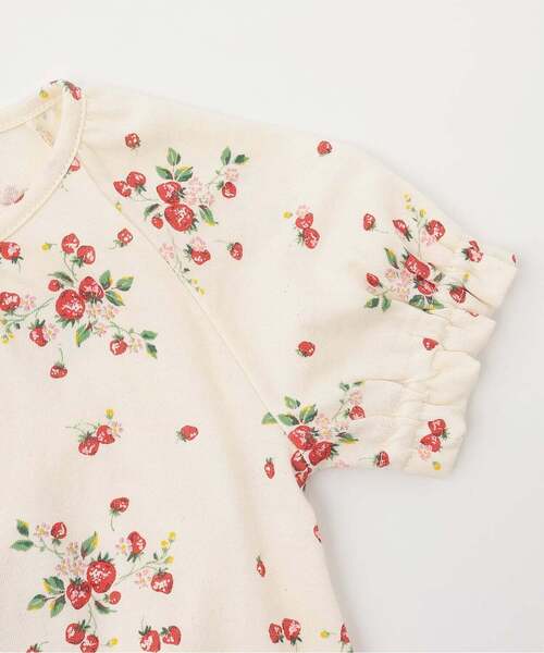sense of wonder(センスオブワンダー)の「オーガニック野イチゴ半袖2WAYオール【日本製】(ロンパース・キッズ・ホワイト系・50-70cm)」の5枚目の写真