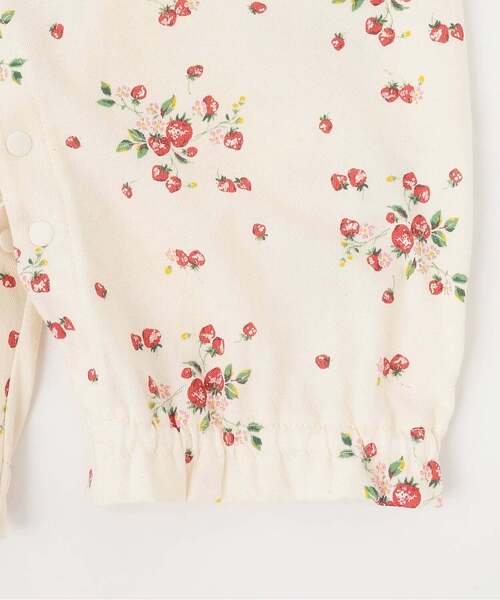sense of wonder(センスオブワンダー)の「オーガニック野イチゴ半袖2WAYオール【日本製】(ロンパース・キッズ・ホワイト系・50-70cm)」の7枚目の写真