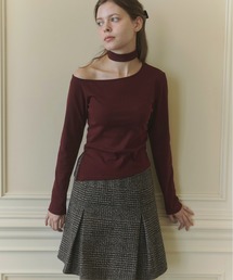 Asymmetry choker tops/アシンメトリーチョーカートップス