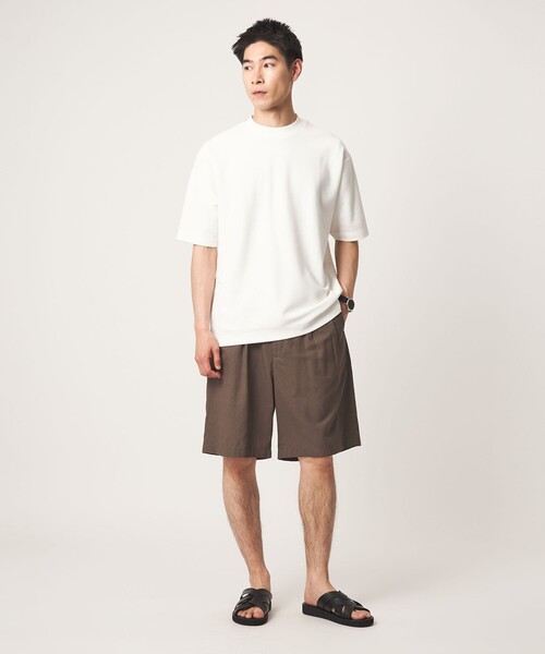 green label relaxing(グリーンレーベルリラクシング)の「GIZA ハニカム クルーネック 半袖 Tシャツ(Tシャツ/カットソー・メンズ・ネイビー/ライム/ライトグレー/ホワイト・M/L/S/XL)」の10枚目の写真