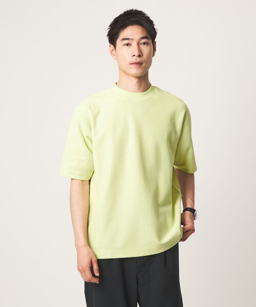 green label relaxing(グリーンレーベルリラクシング)の「GIZA ハニカム クルーネック 半袖 Tシャツ(Tシャツ/カットソー・メンズ・ネイビー/ライム/ライトグレー/ホワイト・M/L/S/XL)」の11枚目の写真