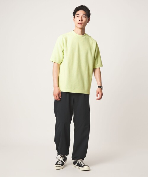 green label relaxing(グリーンレーベルリラクシング)の「GIZA ハニカム クルーネック 半袖 Tシャツ(Tシャツ/カットソー・メンズ・ネイビー/ライム/ライトグレー/ホワイト・M/L/S/XL)」の12枚目の写真