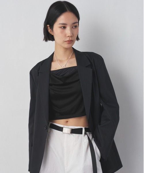 MIESROHE(ミースロエ)の「【洗える】トリアセカップインドレープキャミ(キャミソール・レディース・ブラウン/ブラック/アイボリー・F)」の14枚目の写真
