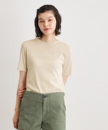 【洗える/日本製素材/半袖/定番人気!】ラメフライスカットソー