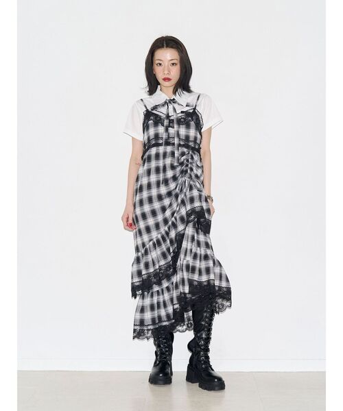 jouetie(ジュエティ)の「レースドッキングアシメヘムキャミワンピース 夏服 デート服(ワンピース・レディース・イエロー/レッド/ブラック・FREE)」の21枚目の写真