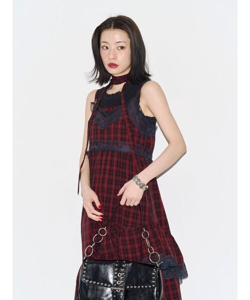 jouetie（ジュエティ）の「レースドッキングアシメヘムキャミワンピース（ワンピース・レディース・イエロー/レッド/ブラック・FREE）」の11枚目の写真