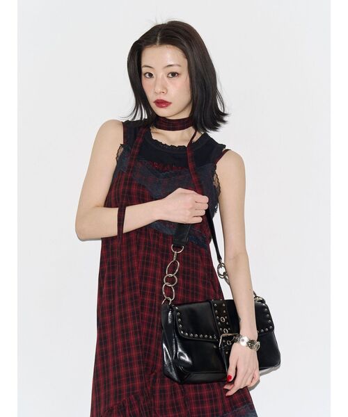 jouetie（ジュエティ）の「レースドッキングアシメヘムキャミワンピース（ワンピース・レディース・イエロー/レッド/ブラック・FREE）」の13枚目の写真