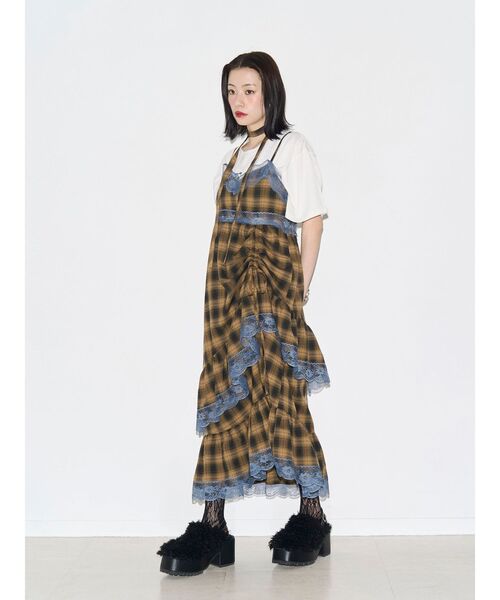 jouetie（ジュエティ）の「レースドッキングアシメヘムキャミワンピース（ワンピース・レディース・イエロー/レッド/ブラック・FREE）」の14枚目の写真