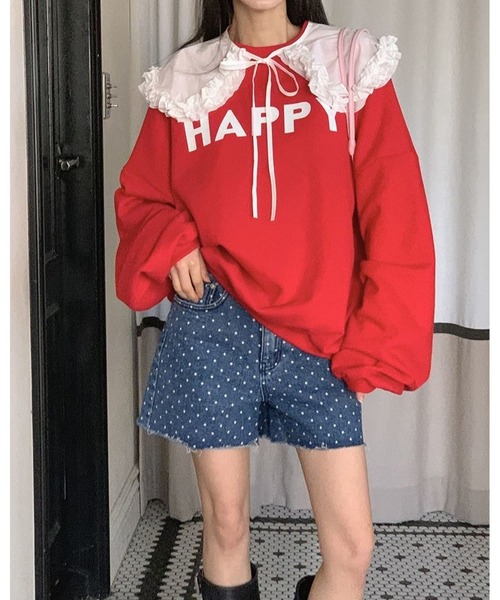 inst.ALL(インストール)の「ドット柄ハートポケットデニムショートパンツ(デニムパンツ・レディース・ブルー/サックスブルー・L/M/S/LL)」の20枚目の写真